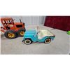 Image 3 : Tonka and Buddy L Metal Toy Construction Vehicles Lot of 3: Yellow Track Loader, Orange Loader