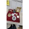 Image 1 : Majak 11-jewel USSR Crystal Clock, Brass Wall Clock, R22R Military Plate, Frames & Mirror Lot