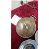 Image 3 : Majak 11-jewel USSR Crystal Clock, Brass Wall Clock, R22R Military Plate, Frames & Mirror Lot