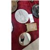 Image 5 : Majak 11-jewel USSR Crystal Clock, Brass Wall Clock, R22R Military Plate, Frames & Mirror Lot