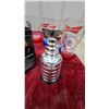 Image 5 : Budweiser NHL Glasses with Winnipeg Jets & Blue Jays Logos, Mini Stanley Cup & Trophy Replicas