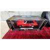 Image 2 : Welly 1:18 1964-1/2 Ford Mustang Convertible Diecast Model (Red) & Tire Wall Clock Diameter 10"