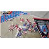 Image 4 : New York Rangers Memorabilia Lot: Pennants, 1994 Stanley Cup Champions Flags, Hockey Player Figures