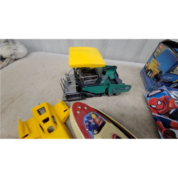 Carrera Ultimate Spider-Man Slot Racing System, Tin Toy Boat, Garbage Truck & Lap Counter