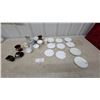 Image 1 : Northwest Territorial Airways Ltd. White China Plates with Gold Trim and Logo, plus Cream and Sugar