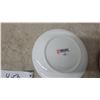 Image 4 : Northwest Territorial Airways Ltd. White China Plates with Gold Trim and Logo, plus Cream and Sugar