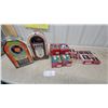 Image 1 : Jukebox Collectibles Lot: 2 Decorative Jukeboxes, Elvis Presley Carlton Ornaments & King of Jukebox