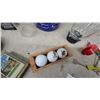 Image 5 : Krups Blender, Assorted Glassware, Ashtrays, Golf Balls, Decorative Plate, Playing Cards, Duck Cig.