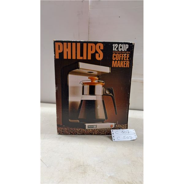 New Philips HD5135C 12 Cup Automatic Drip Filter Coffee Maker, 120V 60Hz 1500W