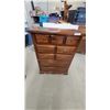 Image 1 : Pine Chest of Drawers with Brass Bail Pulls, 5full Drawers 46 x 34 x 17"