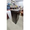 Image 2 : Dark Wood 5-drawer Chest of Drawers with Round Knobs and Bun Feet 54 x 19 x 35"