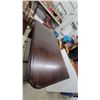Image 3 : Dark Wood 5-drawer Chest of Drawers with Round Knobs and Bun Feet 54 x 19 x 35"
