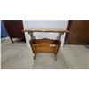 Image 1 : Maple Magazine Rack Side Table with Scalloped Edges and Shield Panel Design 24 x 13 x 24"