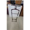 Image 1 : Wooden Valet Stand with Coat Hanger, Trouser Bar, and Shoe Rack Base