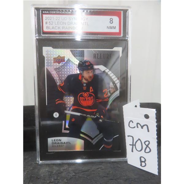 Graded Leon Draisaitl Black Rainbow Card