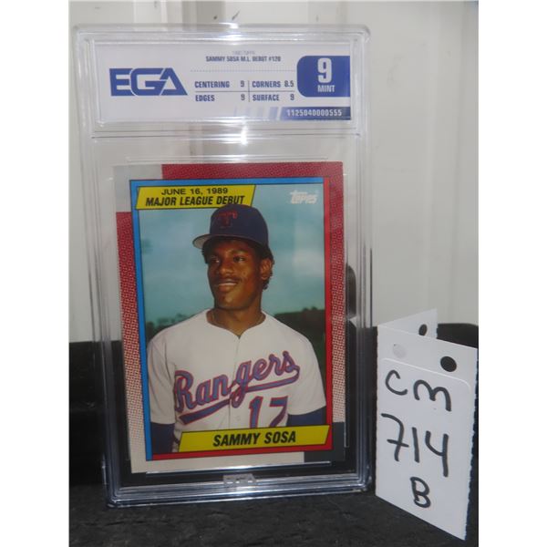 Graded Sammy Sosa Rookie Card