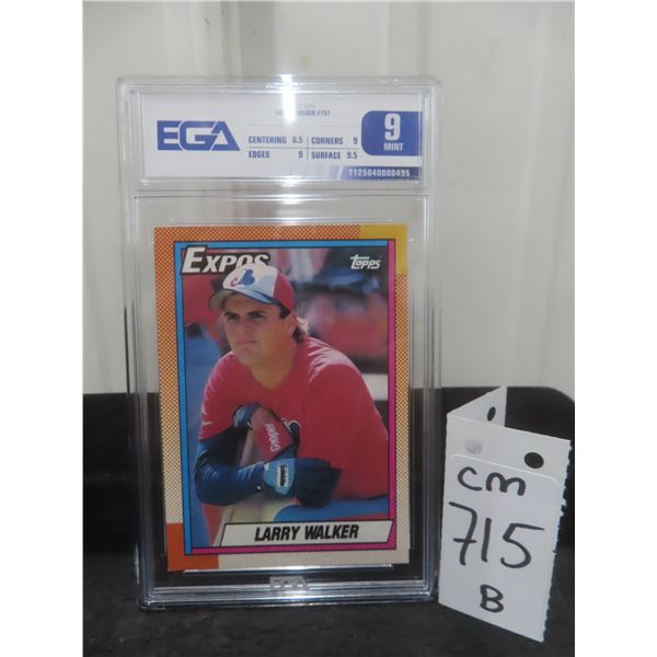 Graded Larry Walker Rookie Card