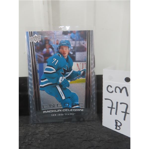 Macklin Celebrini San Jose Sharks Card