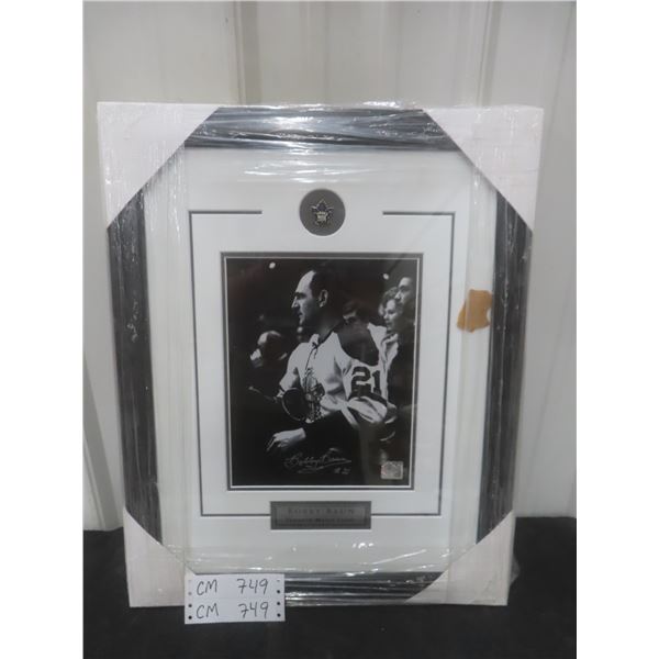 Signed Framed Bobby Baun Toronto Maple Leafs Photo