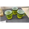 Image 2 : Onyx Aztec/Mayan Bookends Pair & 2 Fire-King, 1 Anchor Kimberly Green Ombre Mugs