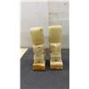 Image 6 : Onyx Aztec/Mayan Bookends Pair & 2 Fire-King, 1 Anchor Kimberly Green Ombre Mugs