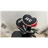 Image 5 : RAM Golf Stand Bag with Clubs, Headcovers (1, 3, 3H, 4H), Black/Gray/Red