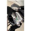 Image 6 : RAM Golf Stand Bag with Clubs, Headcovers (1, 3, 3H, 4H), Black/Gray/Red