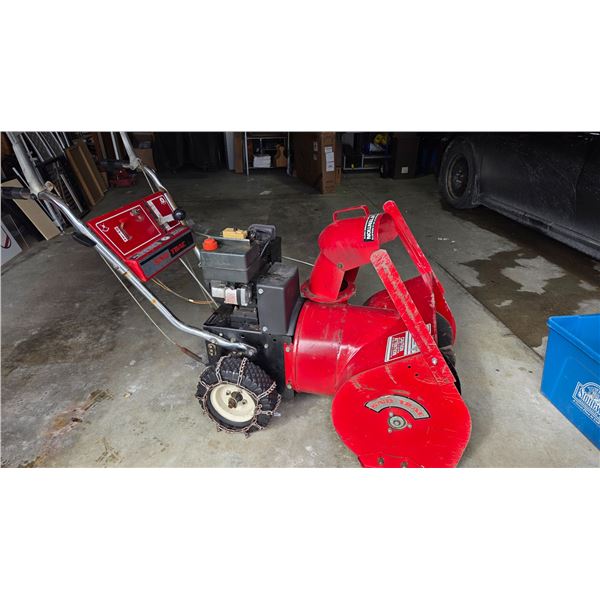 Sno-Trac Snow Blower, 5hp Tecumseh, 24" Wide, Electric or Pull Start, Model #310 600 502 - Working!
