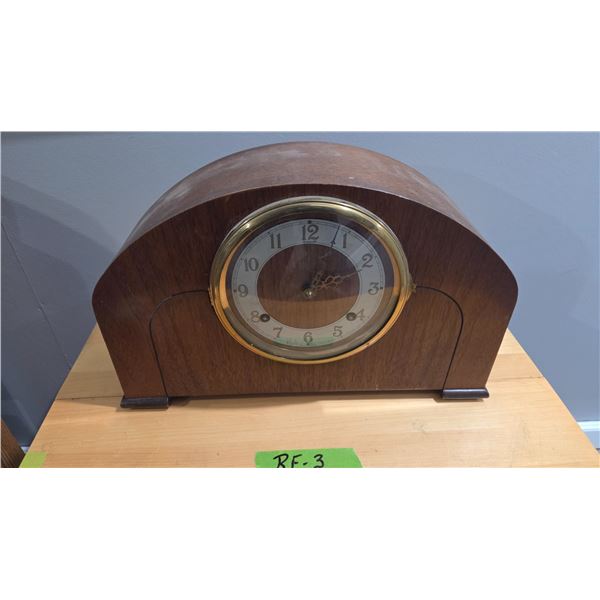 Antique Mantel Clock, Runs but Requires Frequent Winding, Chimes Work