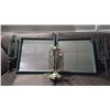 Image 3 : Two 16" Decorative Wall Mirrors, Matching Candle Holders, Smoked Glass Ceiling Fixture