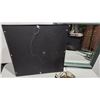 Image 5 : Two 16" Decorative Wall Mirrors, Matching Candle Holders, Smoked Glass Ceiling Fixture