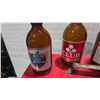 Image 2 : Antique Metal Coca-Cola Cooler 16" x 12" x 7", Drink Bottle and 3 Stubby Beer Bottles