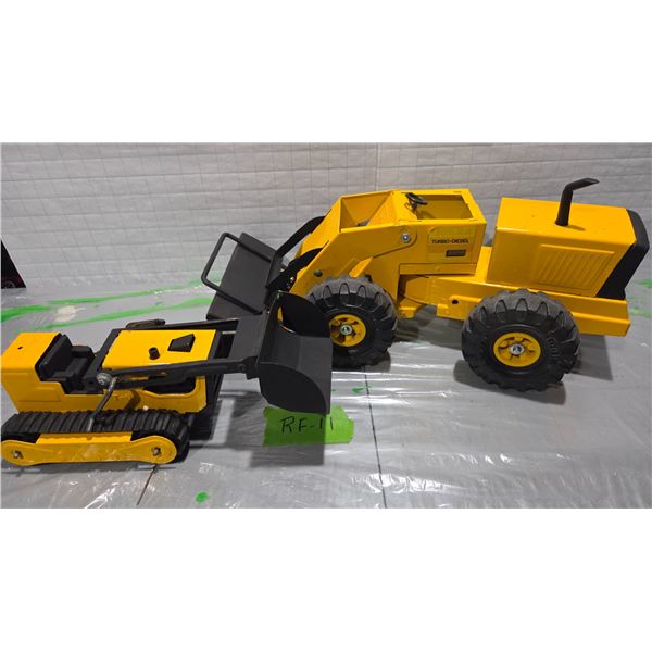Tonka 1970's 18" Front End Loader, Tonka T-6 Crawler