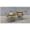 Image 2 : Wiesterling Bavaria 17-Piece Tea Set - Venice Theme, Gold Trim, Teapot/Creamer/Sugar/Cups/Saucers