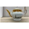 Image 4 : Wiesterling Bavaria 17-Piece Tea Set - Venice Theme, Gold Trim, Teapot/Creamer/Sugar/Cups/Saucers