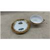 Image 9 : Wiesterling Bavaria 17-Piece Tea Set - Venice Theme, Gold Trim, Teapot/Creamer/Sugar/Cups/Saucers