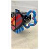 Image 3 : Romero Britto Heart-Shaped Ceramic Teapot with Polka Dots and Geometric Pop Art Design. (Small Chip