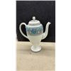 Image 6 : Wedgwood Florentine Turquoise W2714 Bone China Coffee Pot with Lid, Made in England