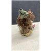 Image 2 : Original Tom Hatton Signed Whimsical Art Teapot with Figural Woman, Curly Hair & Fabric Hat