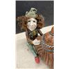 Image 6 : Original Tom Hatton Signed Whimsical Art Teapot with Figural Woman, Curly Hair & Fabric Hat