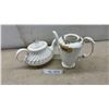 Image 1 : Royal Doulton Adrian H.4816 English Fine Bone China Teapot & Paragon Minuet Floral Coffee Pot (No