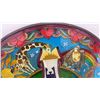 Image 3 : Stained Glass Style Round "Peace" Suncatcher with Animals and Globe Design, Metal Frame 21 1/2"