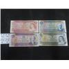 Image 1 : Set of UNC 1973 $1 Bill, UNC 1974 $2 Bill, AU 1975 $5 Bill, UNC 1971 $10 Bill