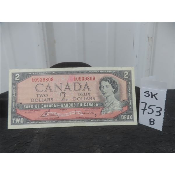 1954 Canada $2 Bill