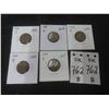 Image 1 : Five Canada Small Pennies, 1932, 1933, 1934, 1935, 1936
