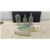 Image 1 : Lot of 6 Antique Glass Bottles - Rawleigh's, J.R. Watkins Co., Garton's H.P. Sauce & Others