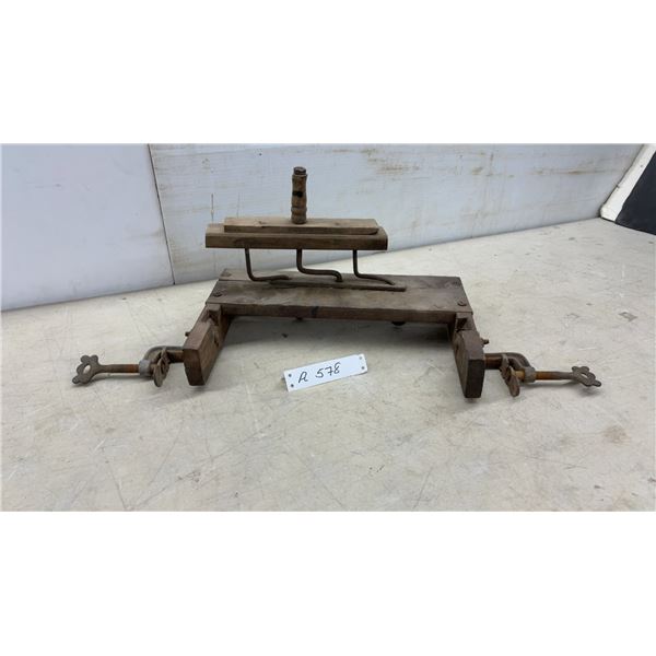 Antique Wooden Table-Mount Rope Maker
