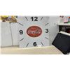 Image 1 : Coca-Cola 7¢ Square Clock Face Plexi-Glass Panel 38 x 38