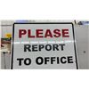 Image 3 : Alucobest Aluminum Composite Panel "Please Report to Office Before Entering Park" Sign 48 x 36"