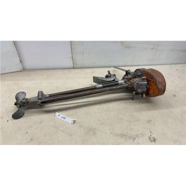 Vintage Neptune Outboard Boat Motor with Propeller and Transom Mount